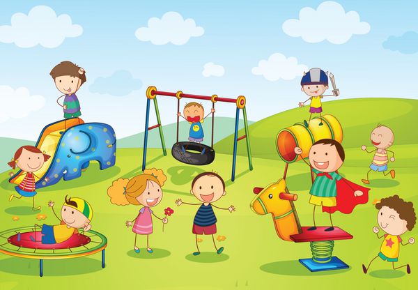 تصویر بازی بچه ها در پارک
