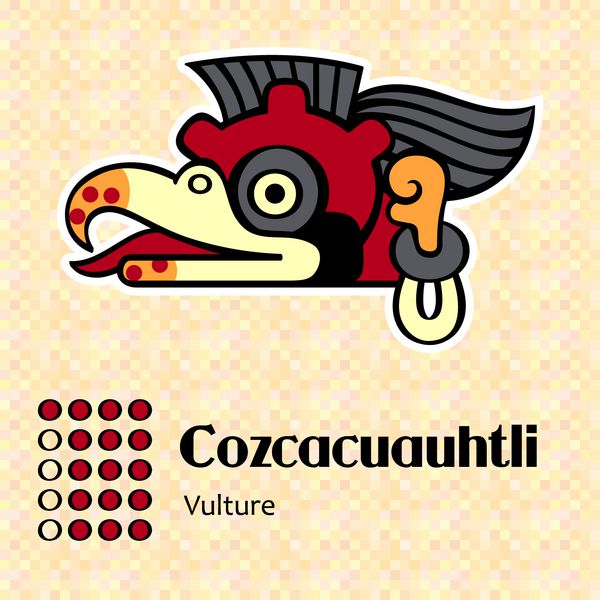 نمادهای تقویم آزتک - Cozcacuauhtli یا کرکس 16