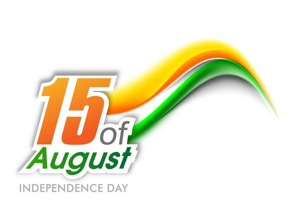 پس زمینه موج روز استقلال هند با متن 15 اوت