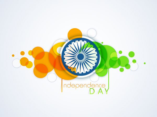 تصویرسازی خلاقانه برای روز استقلال هند با سه رنگ و چرخ آشکا