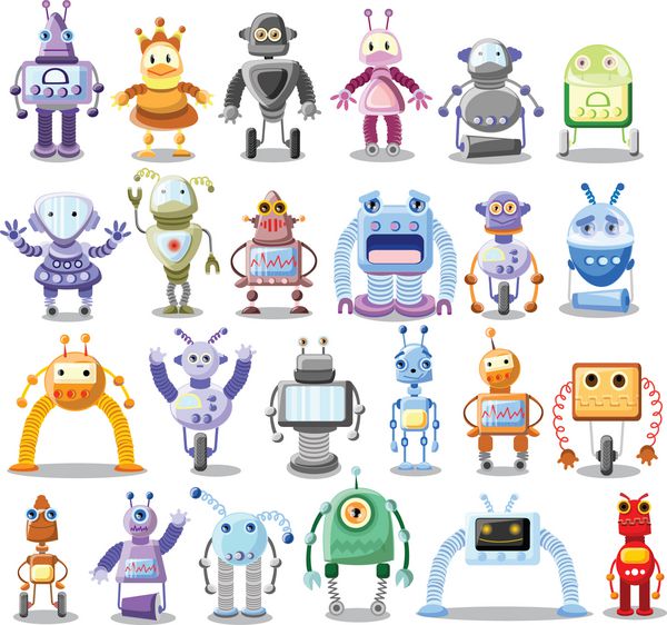 مجموعه ربات های کارتونی - وکتور