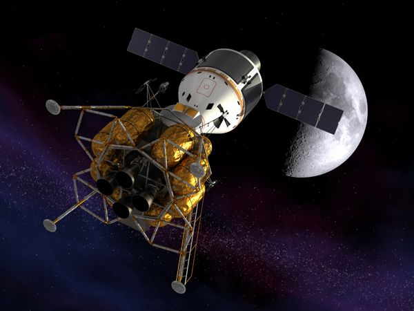 بازگشت به ماه صحنه سه بعدی عناصر این تصویر توسط ناسا ارائه شده است