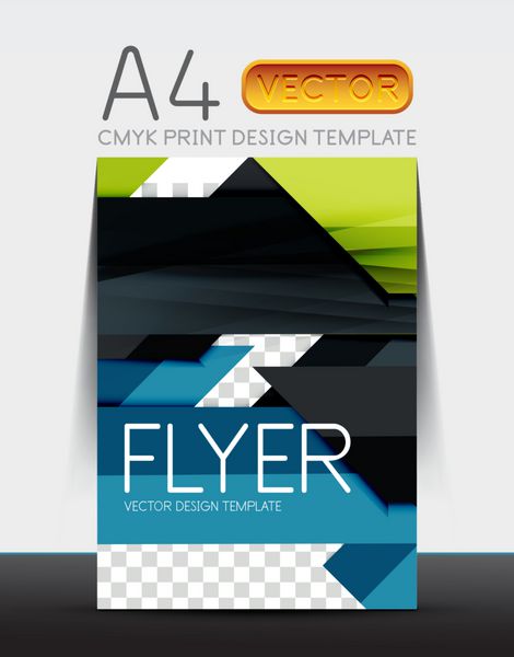 الگوی طراحی بروشور بروشور مدرن انتزاعی با نمونه متن یا جلد کتابچه A4 تجاری