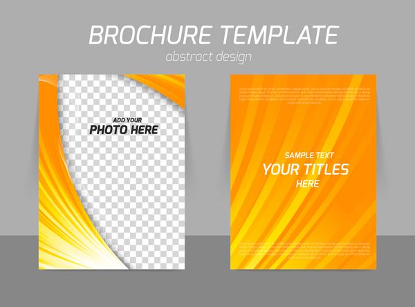 قالب بروشور نور خورشید نارنجی برای طراحی فروش گرم