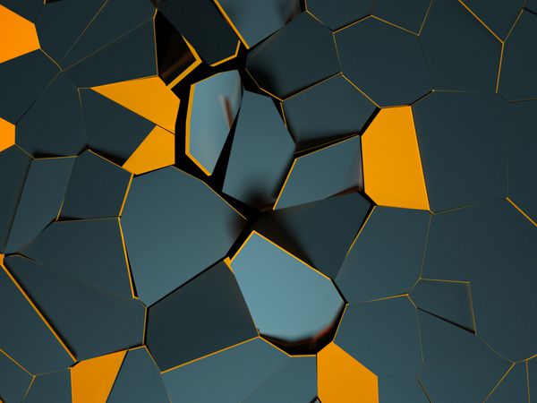 پس‌زمینه سه‌بعدی Voronoi SciFi آینده‌نگر