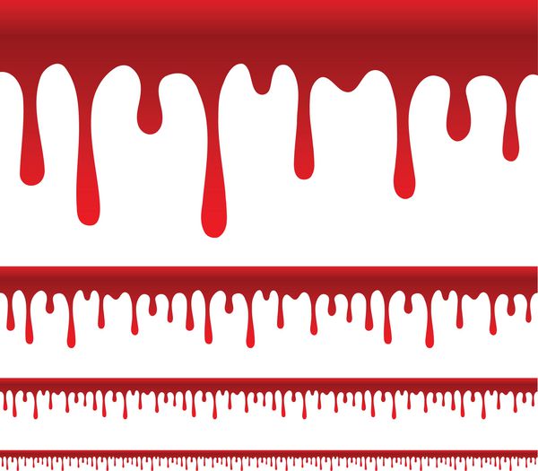 وکتور Blood or Paint Drips - نسخه‌های گسترده‌تر برای طرح‌بندی‌های وسیع‌تر