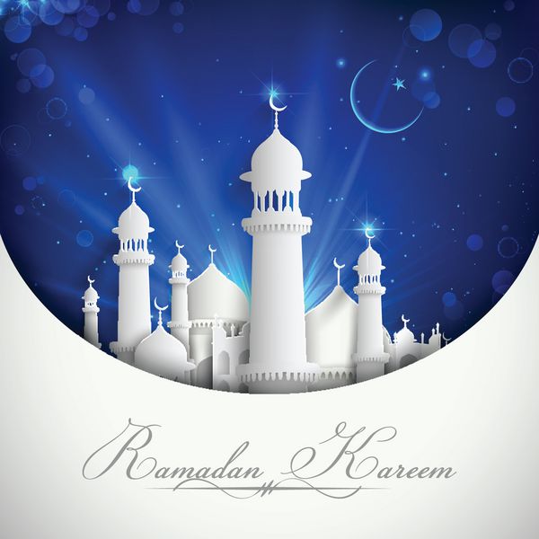 تصویر زمینه عید مبارک با مسجد