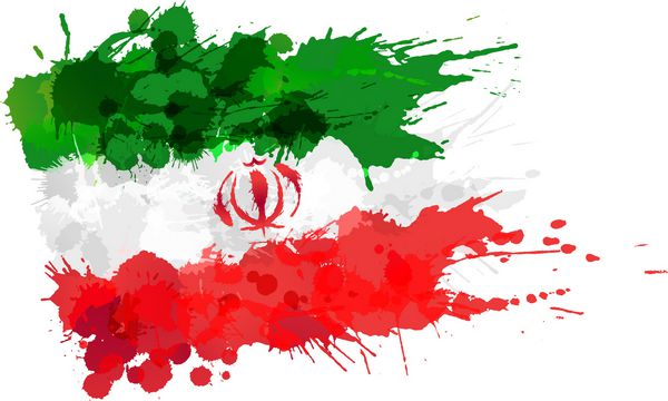 پرچم ایران ساخته شده از چلپ چلوپ های رنگارنگ