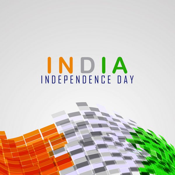 چکیده پس زمینه پرچم هند برای روز استقلال هند