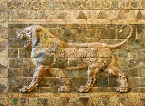 نقش برجسته ایرانی باستان تصویر شیر