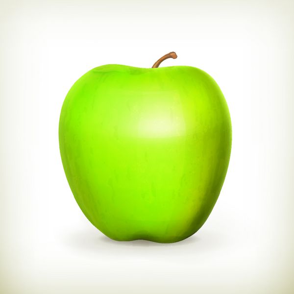 سیب سبز وکتور