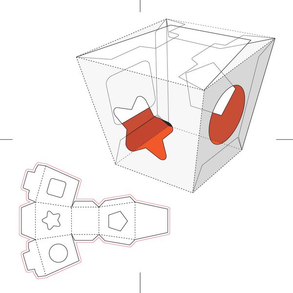 جعبه آب نبات با نمایشگر با طرح نقشه