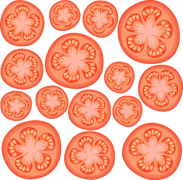 برش های گوجه فرنگی - تصویر