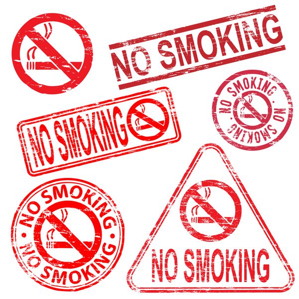 تصاویر وکتور نماد تمبر لاستیکی سیگار کشیدن ممنوع است