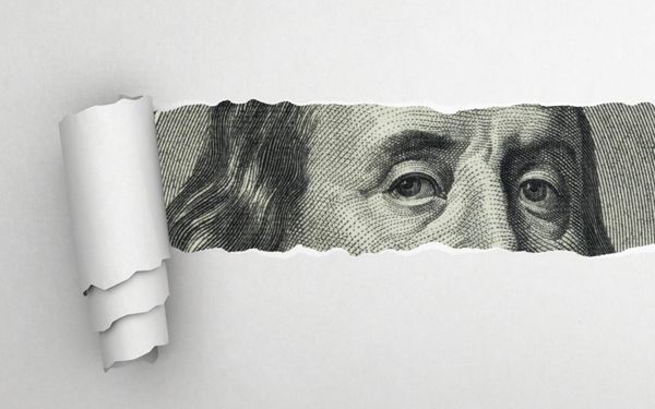 چهره بنجامین فرانکلین روی اسکناس دلار