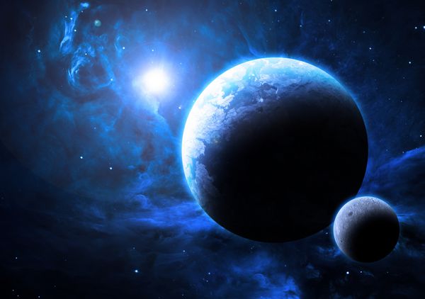 سیاره و ماه - عناصر این تصویر توسط ناسا ارائه شده است