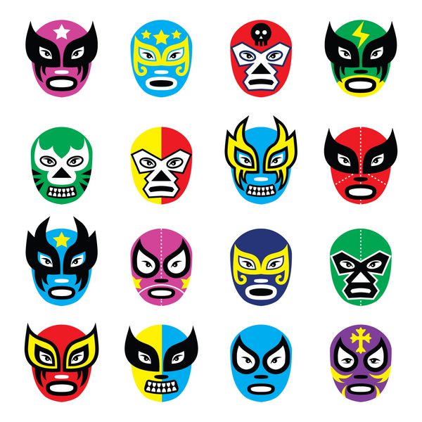 لوچا لیبر نمادهای ماسک کشتی مکزیکی لوچادور