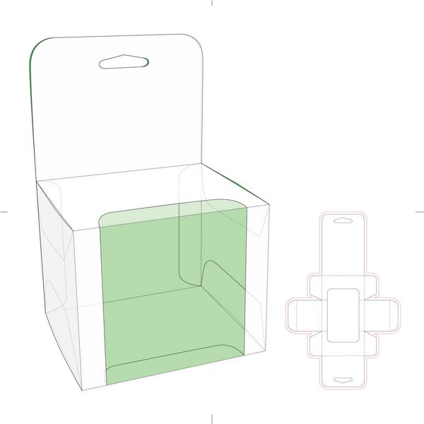 جعبه با سوراخ های آویزان قفسه و طرح بندی قالب