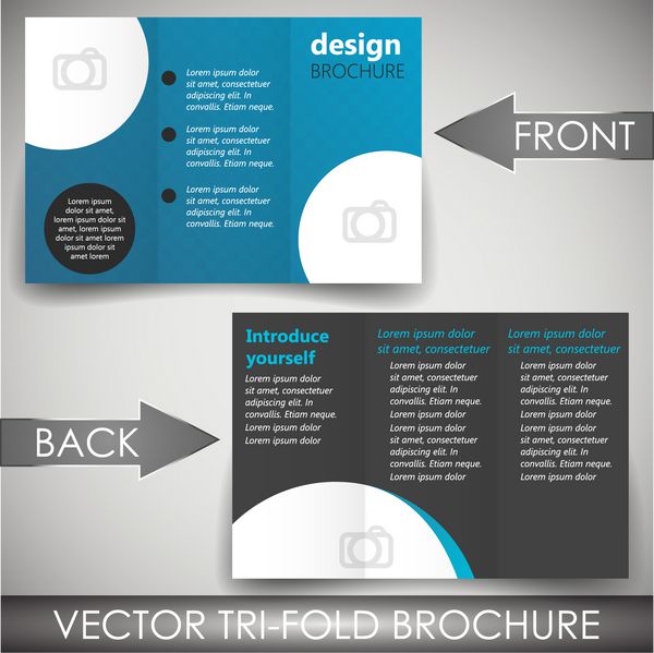 قالب بروشور سه تایی تجاری بروشور شرکتی یا طراحی جلد