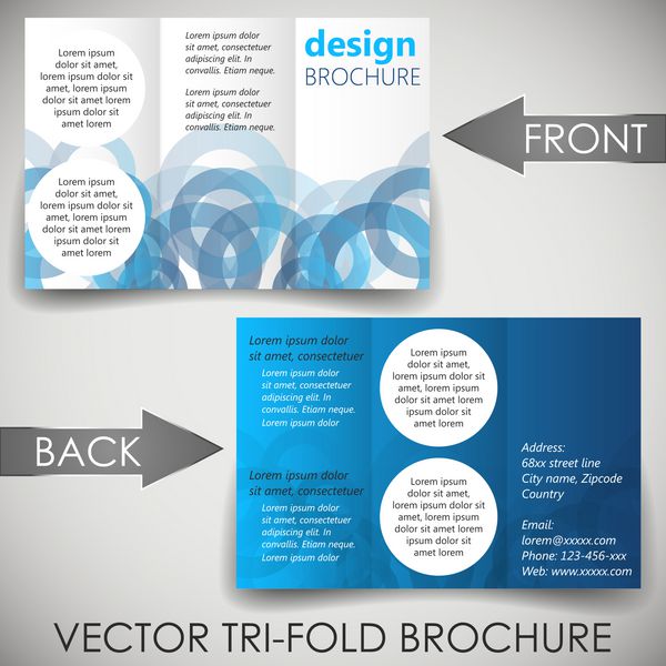 طراحی قالب بروشور یا طرح جلد سه تایی تجاری