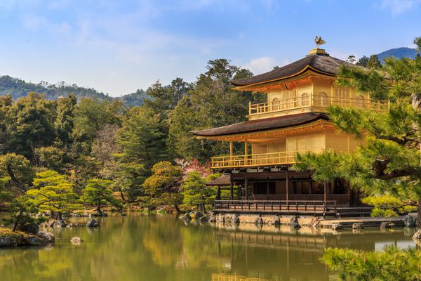 غرفه طلایی در معبد Kinkakuji کیوتو ژاپن