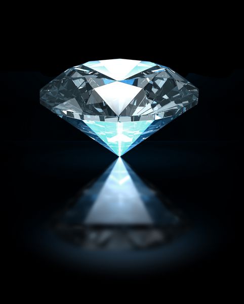 الماس آبی در زمینه مشکی