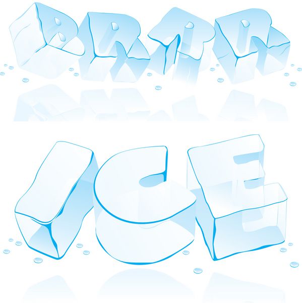 حروف مکعب یخ