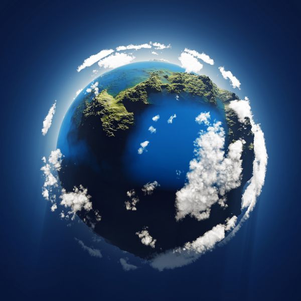 سیاره آبی کوچک نمای هوایی