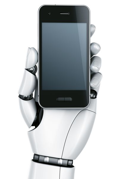 دست ربات با گوشی هوشمند