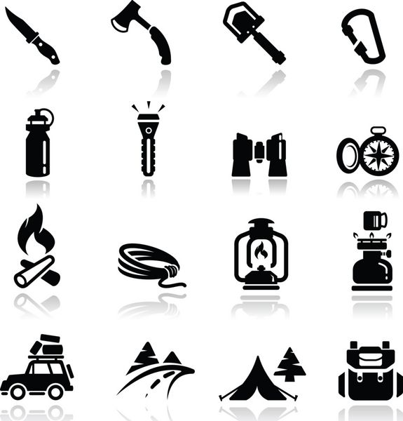 مجموعه نمادها برای کمپینگ