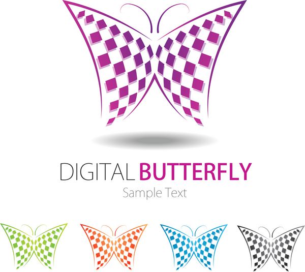 طراحی لوگوی شرکت کسب و کار وکتور پروانه