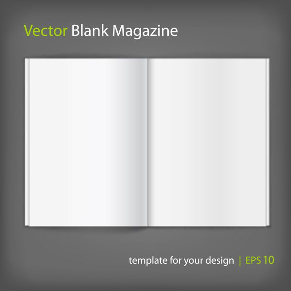 وکتور پخش مجله سفید سفید قالب برای طراحی شما