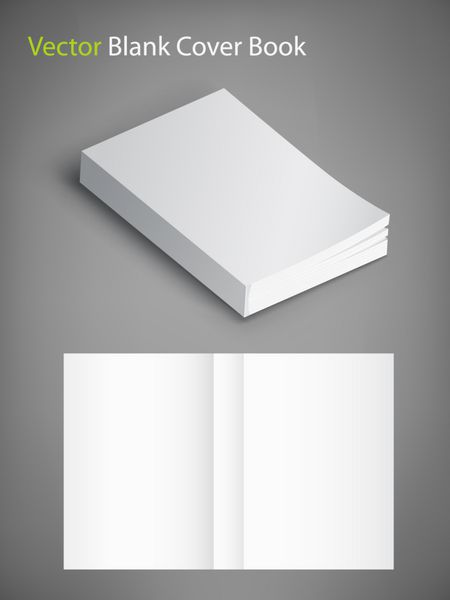 وکتور جلد کتاب خالی قالب برای طراحی شما
