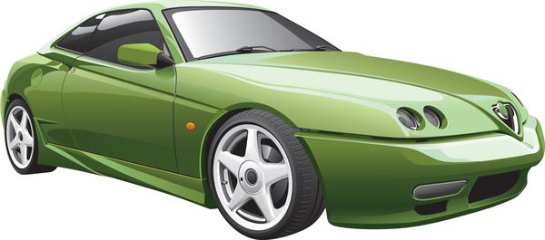 ماشین اسپرت سبز cdr