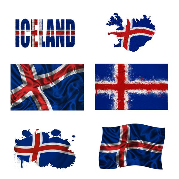 کلاژ پرچم ایسلند