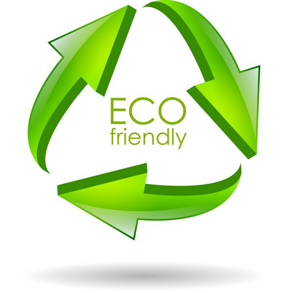 نماد وکتور بازیافت سازگار با محیط زیست