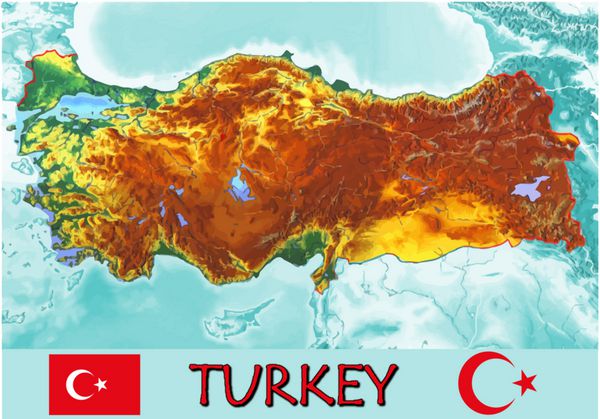 شعار نماد نقشه نشان ملی ترکیه آسیا اروپا