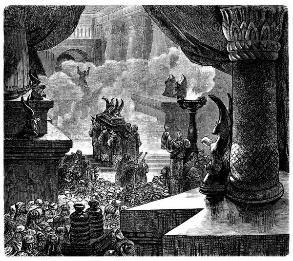 معبد سالومون مراسم افتتاحیه - صحنه کتاب مقدس