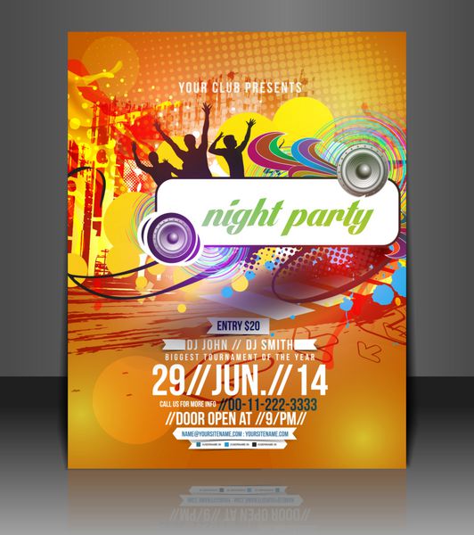 ector night Party Flyer جلد مجله