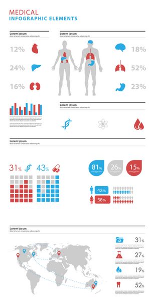 عناصر اینفوگرافیک پزشکی
