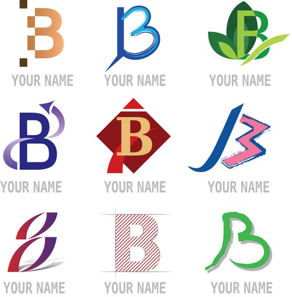 Ensemble dIcones pour Design Logo - Lettre B