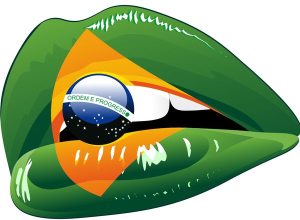 Labbra sensuali Bandiera Brasile-Lأbios sensual bandeira Brasil