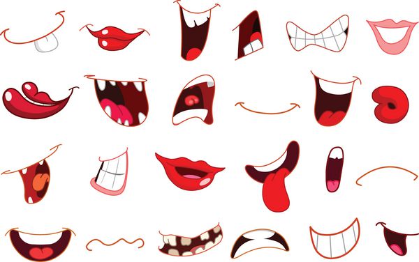 دهان های کارتونی