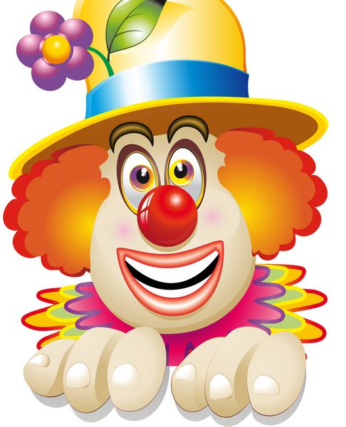 Pagliaccio Faccia-Maschera-Carnivals Clowns Face-Vector