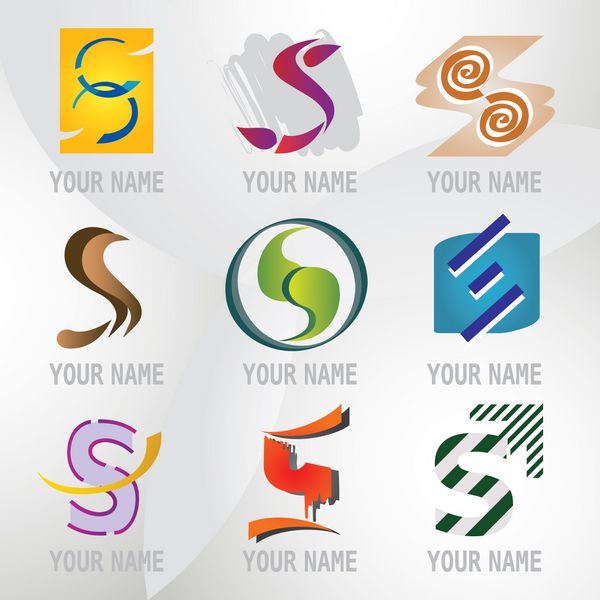Ensemble dIcones Lettre S pour Design Logos