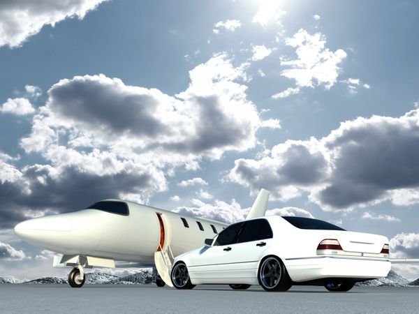 هواپیما و ماشین