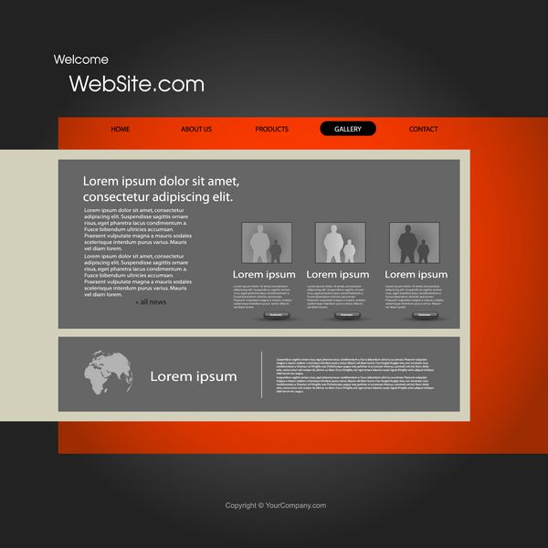 مفهوم قالب طراحی وب سایت