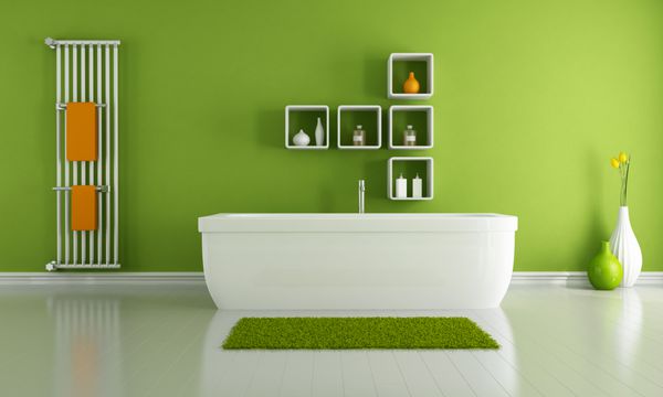 حمام مدرن سبز