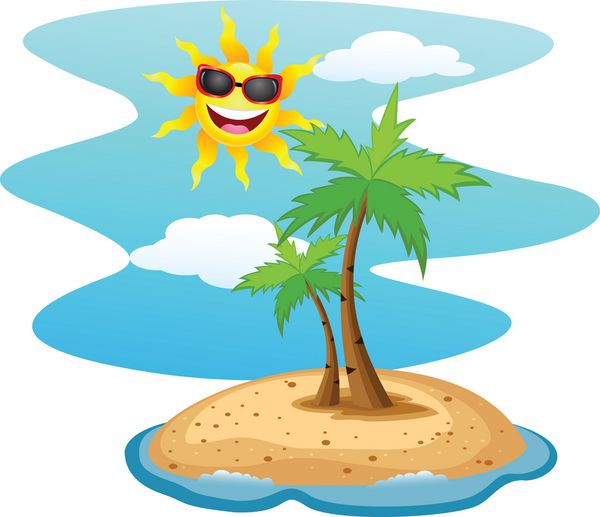 جزیره گرمسیری با شخصیت خورشید خنده دار