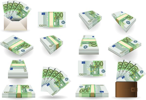 مجموعه کامل اسکناس صد یورویی